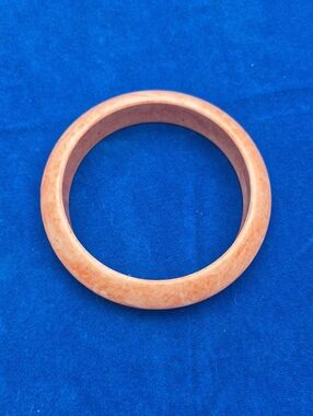 Peach Marble Bangle Bracelet